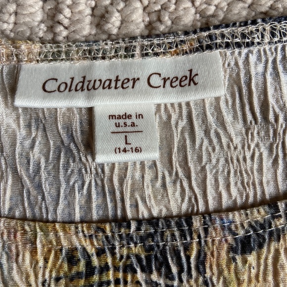 Coldwater Creek Artsy Fall Womens sz Lg Top Vgc - Picture 4 of 4